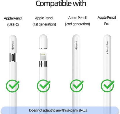 Replacement Pencil Tips for Apple Pencil Pro, Fine Point Metal Tip for Apple Pencil 2nd Generation and 1st Generation/Apple Pencil USB-C Wear-Resistant & Precise Control ipencil Tips Sets with Case