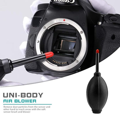 Professional Camera Cleaning Kit (with Waterproof Case),Including Cleaning Solution/5 APS-C Cleaning Swabs/Lens Pen/Air Blower/Cleaning Cloth for DSLR Cameras(Canon,Nikon,Sony)