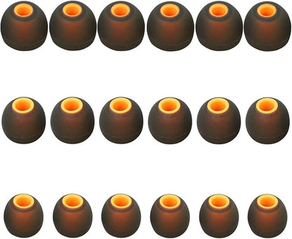 Earbud Replacement Tips Silicone Earbud Tips Earbud Covers Fit for in-Ear Headphones (Inner Hole 3.8mm -5.1mm) Earbud Rubber Tips Ear Tips,9 Pairs S/M/L