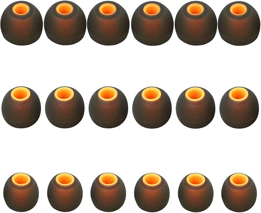 Earbud Replacement Tips Silicone Earbud Tips Earbud Covers Fit for in-Ear Headphones (Inner Hole 3.8mm -5.1mm) Earbud Rubber Tips Ear Tips,9 Pairs S/M/L