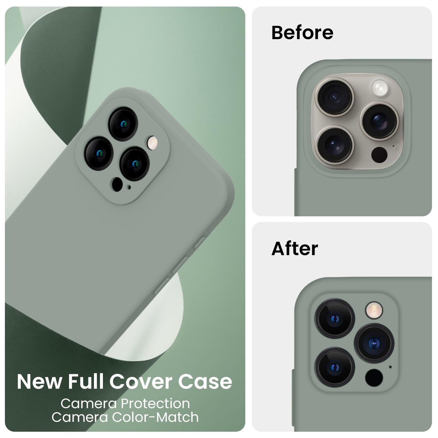 FireNova Designed for iPhone 15 Pro Max Case, 6.7", Calke Green
