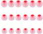 Earbud Replacement Tips Silicone Earbud Tips Earbud Covers Fit for in-Ear Headphones (Inner Hole 3.8mm -5.1mm) Eartips Earbud Rubber Tips 9 Pairs S/M/L, transparent/Red