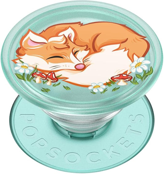 PopSockets Adhesive Phone Grip, Holder, Phone Stand, Plant-Based - Sleepy Fox