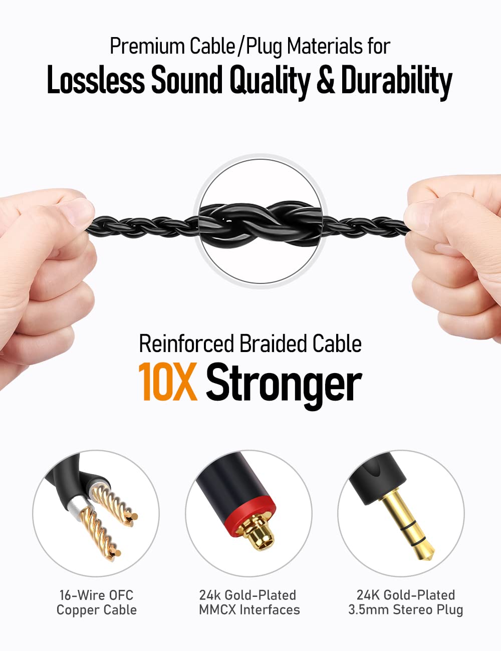 Audiovance Vibes 201 HiFi Wired Earbuds in Ear Monitor Headphones