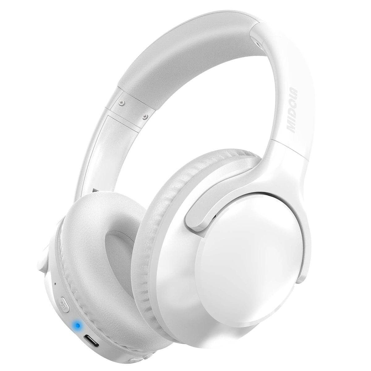 MIDOLA Bluetooth Headphones Over Ear 68H Playtime 6 EQ Wireless Headset with Microphone HiFi Stereo Foldable Lightweight Deep Bass for Travel Home Office Cellphone Pink