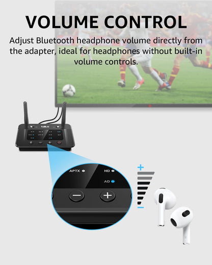 1Mii B03 Bluetooth 5.3 Transmitter Receiver for TV Home Stereo