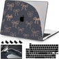 Teryeefi for MacBook Pro 13 inch Case Touch Bar M2 M1 2025 2024 2022 2021 2019 2018 2017 2016 Release fits Model A2338 /A2289/A2251/A2159/A1989/A1706, PC Hard Shell with Keyboard Cover, Gold Bows A003