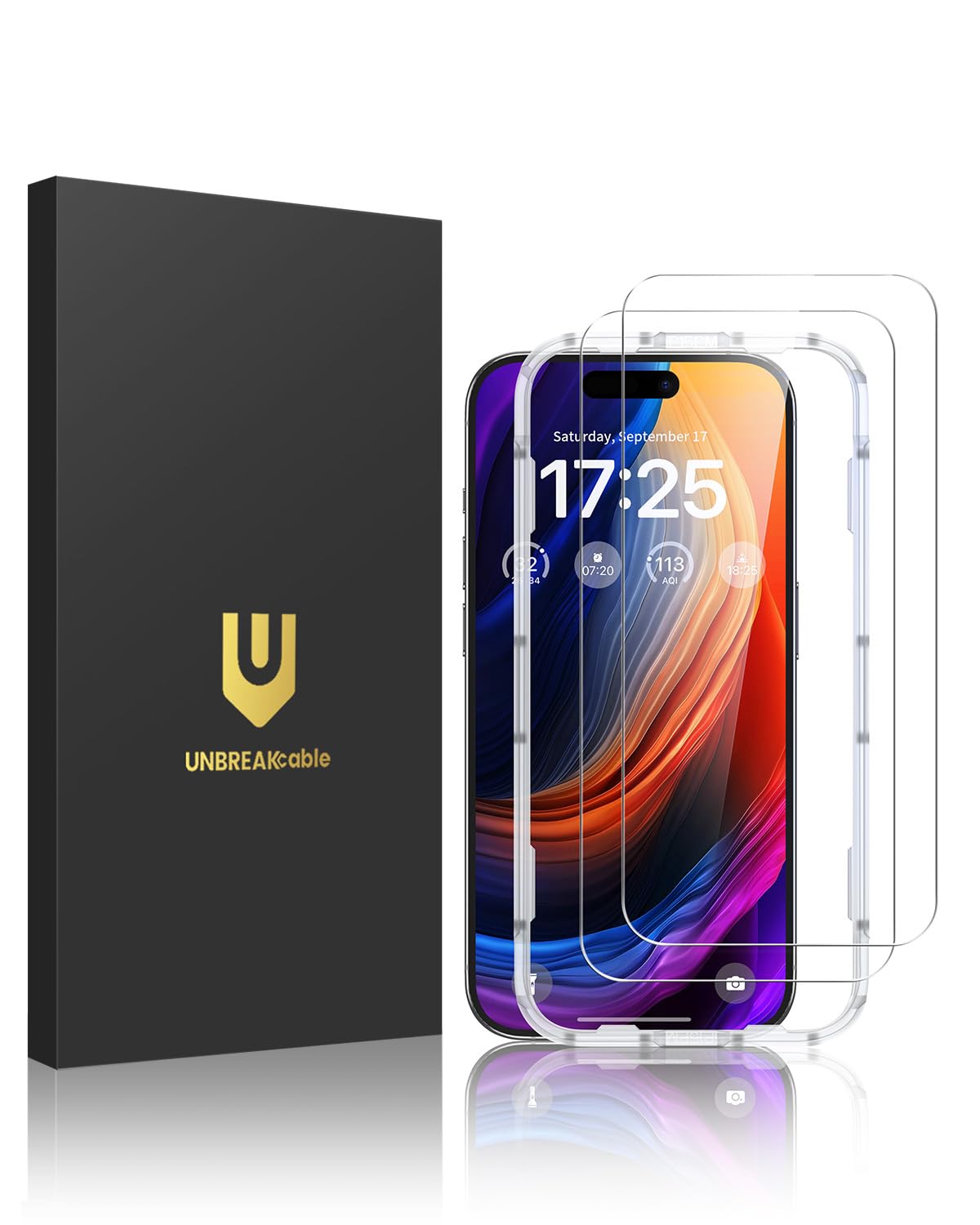 UNBREAKcable 2-Pack Screen Protector for iPhone 13 Pro/14/13