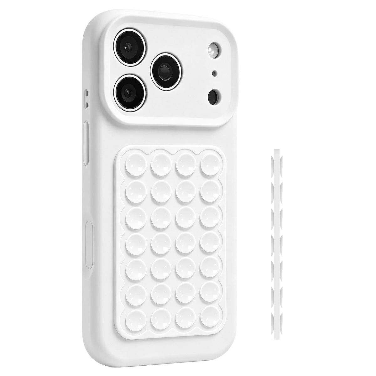 DreamsLink.LC Silicone Double-Sided Suction Phone Mount - White Small