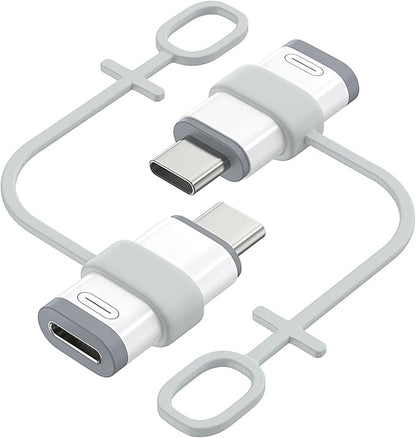 MoKo 2 Pack Lightning to USB C Adapter for iPhone Air 17 16 16e 15 Pro Max Plus, iPad, Galaxy - NOT for Earphones/Microphone/Flash Drive/iPencil, USB-C to Lightning Adapter ONLY for Charging/Data Sync