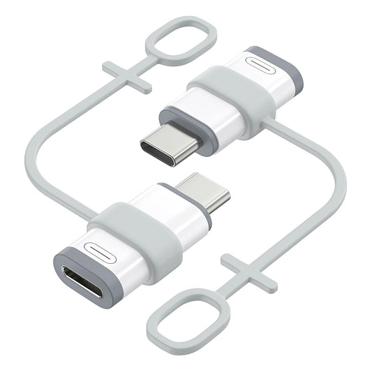 MoKo 2 Pack Lightning to USB C Adapter for iPhone Air 17 16 16e 15 Pro Max Plus, iPad, Galaxy - NOT for Earphones/Microphone/Flash Drive/iPencil, USB-C to Lightning Adapter ONLY for Charging/Data Sync
