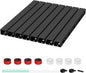 Cable Raceway - Magnetic Cable Management Under Desk with Upgraded Aesthetic Large Hole, Cord Organizer Kit for Hiding Computer, Gaming Desk, Network, Power Cord, TV - 8PCS 8x15.7in Black