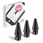 Penstudio Replacement Tips for Apple Pencil Pro 1st 2nd USB-C, 3 Pack Black