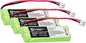 Synergy Digital Cordless Phone Batteries, Compatible with Vtech 89-1337-00-00, BT18443, BT28443 Cordless Phone Batteries (Ni-MH, 2.4V, 500 mAh), Set of 3