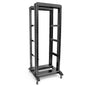 GlobalRack 27U Open Frame Rack on Wheels,Depth 15.75" Mobile IT Cabinet