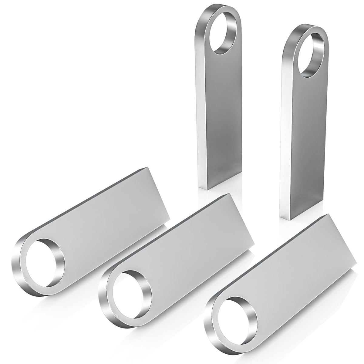 ABLAZE 8GB Flash Drive 10 Pack, Metal USB 2.0 Thumb Drives with Keychains