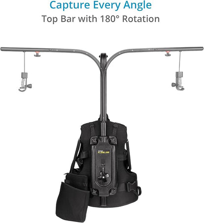 FLYCAM Starter Female Flowline Body Support Rig for Camera & Gimbals. (Size XL/XXL). Offers 180° Top Bar Rotation & 3-7.5kg / 6-16lb Payload