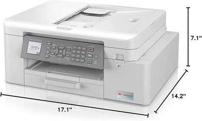 Brother MFC-J4335DW INKvestment Tank All-in-One Printer with Duplex and Wireless Printing Plus Up to 1-Year of Ink in-Box (Renewed Premium), White