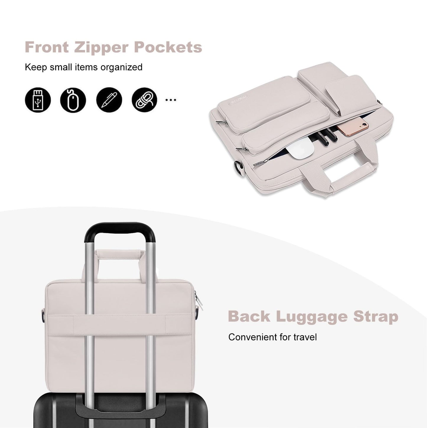 MOSISO Laptop Shoulder Bag 16 inch, 15-15.6 inch Computer Bag