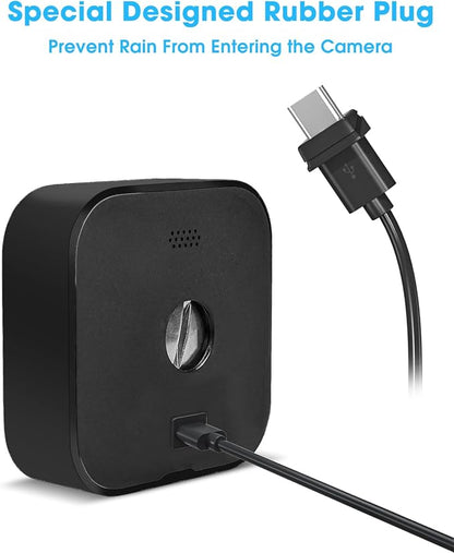 5W Solar Panel for Blink Camera Outdoor, Solar Panel Charger with Battery Compatible with New Blink Outdoor 4 (4th Gen) Camera, with 13.1ft Cable, IP65 Weatherproof, Includes Secure Wall Mount, 3 Pack