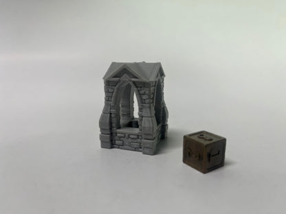 Paintable Tabletop Miniature Little Town Building Terrains - 18mm Scale Dioramas Building Set Scenery with Medieval Architecture Style by HAUTICO (HVillageHouses4-1)