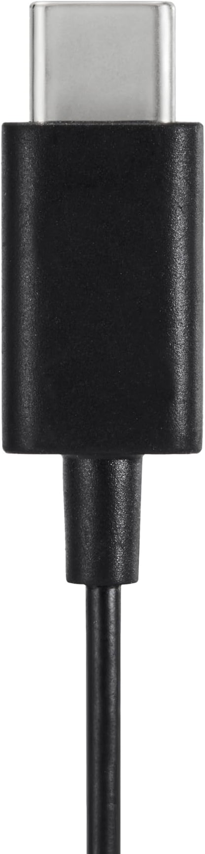 Amazon Basics Wired Earbuds with Microphone, In Ear Headphones, USB-C, 4.2 ft long cable, S/M/L Ear Tips, One size, Black