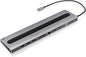 IOGEAR USB-C 8-Port Low Profile Docking Station - 4K 30Hz - 1 HDMI - 1 DisplayPort - 1 VGA - 1 Ethernet - 3 USB 3.0 A Ports - 1 USB-C 100W Charging Only - Power Adapter Not Included — GUD3C02B