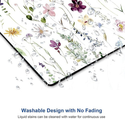 Mouse Pad, Premium-Textured Mouse Mat, Non-Slip Rubber Base Mousepad for Laptop, Computer & PC,9.5×7.9 in,Beautiful Flowers Plants