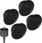 ECHOGEAR Wall Cable Hiders for Cable Management - 2.25" Mini Cord Hider Conceals 3 Low Voltage Cables Behind Wall - Perfect for Speakers, Mounted TVs, Desks & More - Black 4-Pack