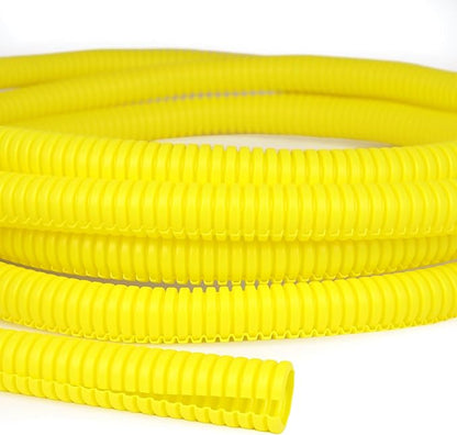 Split Wire Loom Tubing, 10,25ft Cord Protectors from Pets No Chew, Flexible Wire Covers Cord Protectors, Protective Split Cable Sleeve for Automotive Home Industrial Wires(Yellow, 0.51inch-25ft)