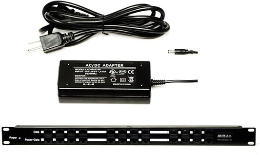 PoE Texas POE-12-24v60w | 12 Port Passive PoE Injector - Power Over Ethernet with 24 Volt 60 watt Power Supply for Ubiquiti, Mikrotik and Similar Devices