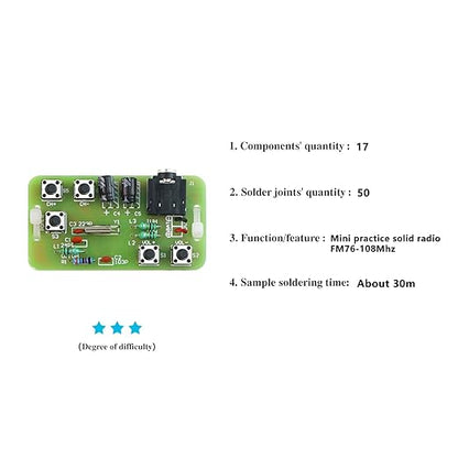 Soldering Practice Kit DIY Stereo Radio Plug-in Circuit Kit Learn Soldering Kit for Beginners