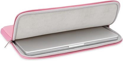 RAINYEAR 14 Inch Laptop Sleeve Protective Case Soft Lining Padded Zipper Cover Carrying Bag Compatible with 14" Notebook Computer Tablet Ultrabook Chromebook (Pink, Upgraded Version)