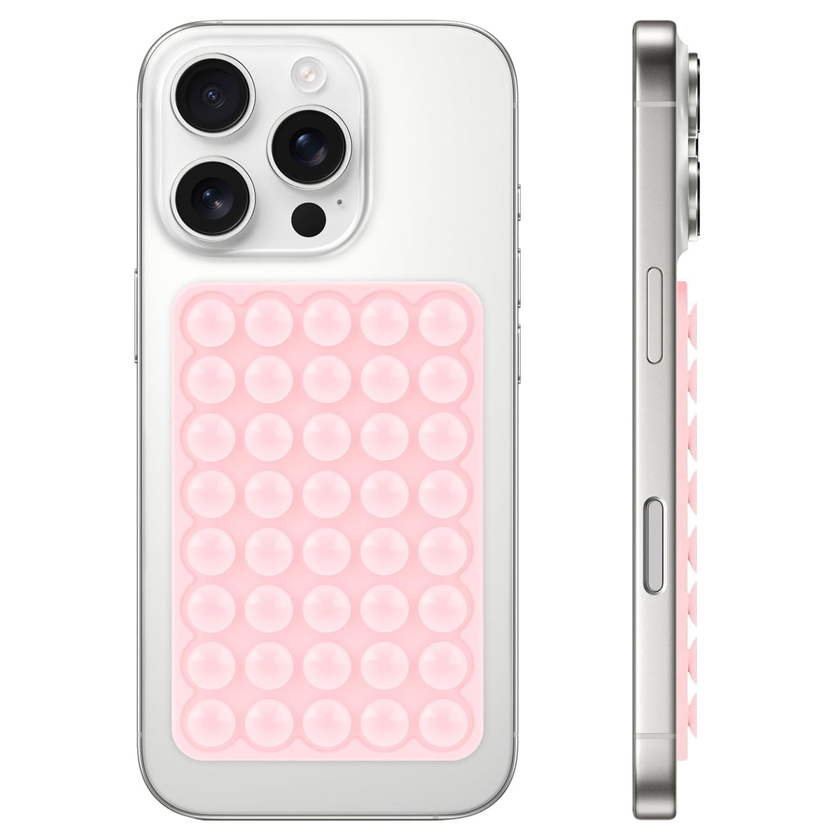 Yojaro Silicone Suction Phone Case Mount, Non Slip Suction Cup Phone Mount, Phone Accessories Holder for Selfies and Videos, Silicon Adhesive Phone Stand Sticky for Cell Phone Pink