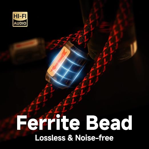 TODN HiFi 4-Core-OFC RCA Cables Audiophile 5ft with Shielded for Home Audio