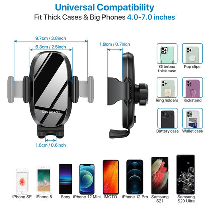 Miracase Cup Phone Holder for Car, [Upgraded Version] Adjustable Long Neck Car Cup Holder Phone Mount Cradle Friendly Compatible with iPhone Samsung Google and All Smartphones, Light Blue