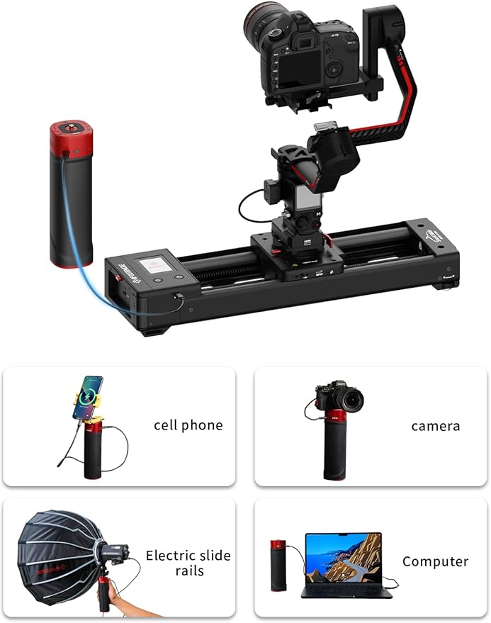 IFOOTAGE Shark Slider Nano II-660 (26 inch) Motorized Camera Shark Slider,Mobile APP/IPS Touch Screen Control,360°Panoramic Shooting,Ultra-Silent,Load up to 7.7lbs