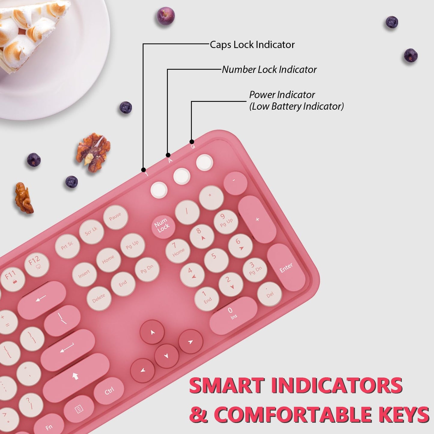 Colorful Wireless Keyboard and Mouse for PC Laptop