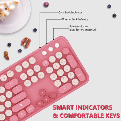 Colorful Wireless Keyboard and Mouse for PC Laptop