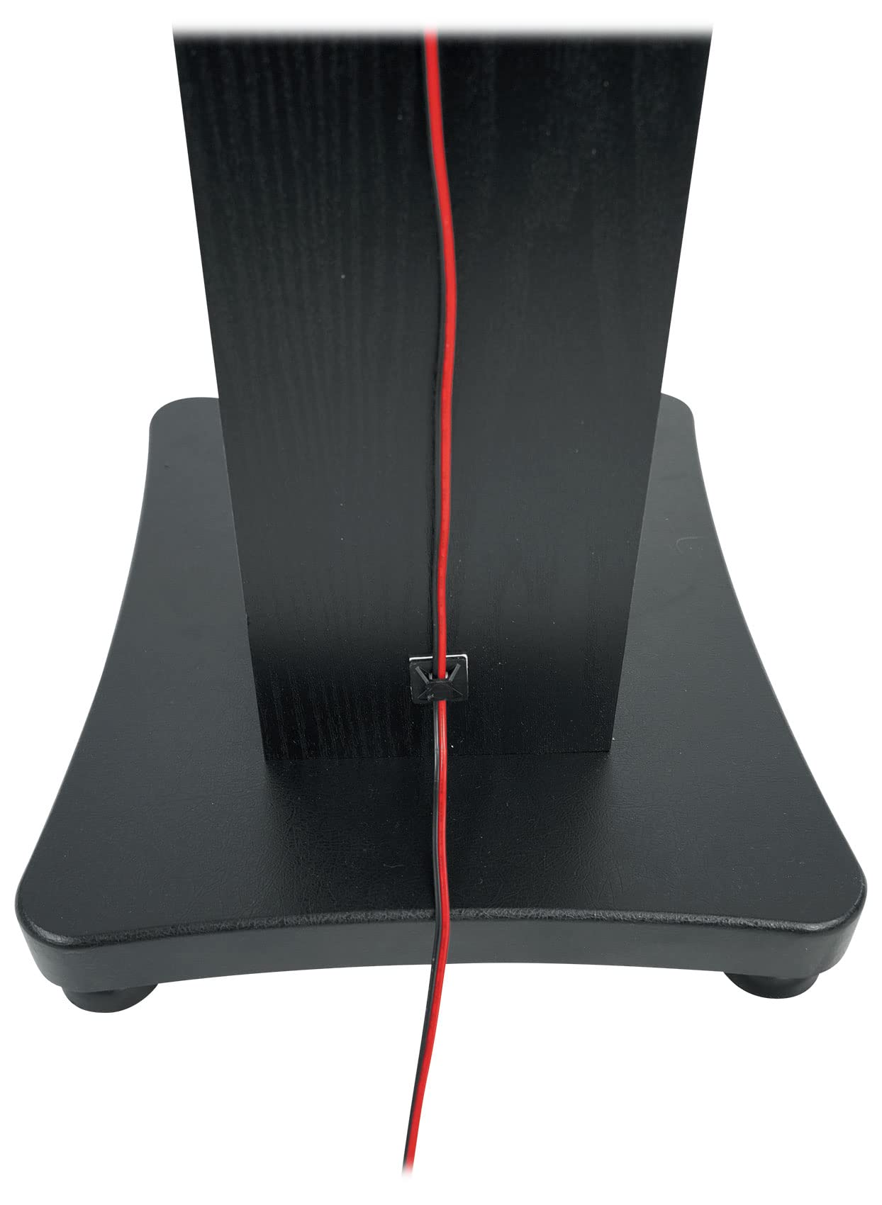 Rockville SS28B Black Wood Grain 28" Solid Home Speaker Stands Pair