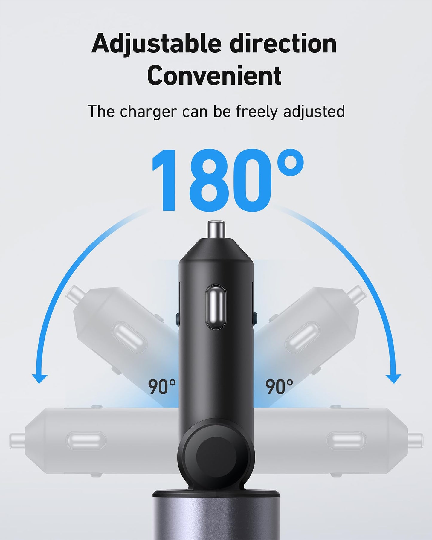 Car Phone Charger Retractable Car Charger 4 in 1 Fast Charger 30W Double
