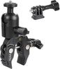 Aluminum Alloy Super Clamp Camera Mount with 360° Ball Head for Bike/Motorcycle Handlebar Pole Tripod Rod 0.5-2.0" Diameter, Compatible with GoPro, Insta360 X5 X4, DJI Osmo Action 5 Pro, Pocket 3