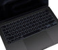 Korean Silicone Keyboard Cover Skin for 2026 2025 14.2 inch Apple MacBook Pro 14 A3426 A3427 A3434 A3112 A3401 A3185 A2992 A2918 A2442 / Pro 16 A3428 A3429 A3403 A3186 with M5-M1 Pro Max Chip - Black