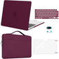 MOSISO Compatible with MacBook Air 13 inch Case 2025 2024 2023 2022 M4 A3240 M3 A3113 M2 A2681, Hard Shell&Sleeve Bag&Keyboard Skin&Webcam Cover&Screen Film for MacBook Air 13.6 inch, Burgundy