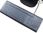(2 Pack) Universal Clear Anti-Dust Keyboard Skin Protector Cover for 104/107 Keys Standard Desktop Keyboard Reusable Waterproof Keyboard Cover
