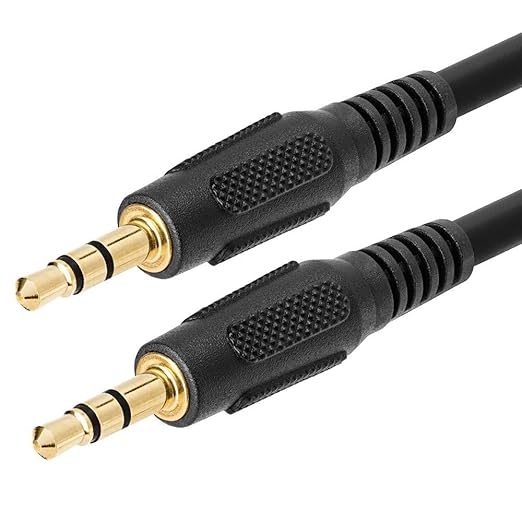 Cmple - 3.5mm Aux Audio Cable Stereo 6 ft AUX Cable Male to Male Speaker Cable Auxiliary Cord Adapter for Car, Phone, Headphones - Black