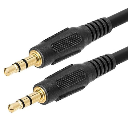 Cmple - 3.5mm Aux Audio Cable Stereo 6 ft AUX Cable Male to Male Speaker Cable Auxiliary Cord Adapter for Car, Phone, Headphones - Black