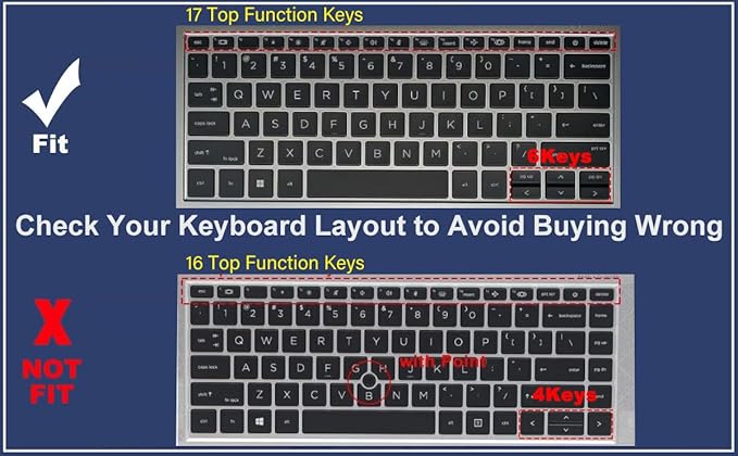 Keyboard Cover for HP EliteBook 830 835 840 845 1040 G9 G10 2023 2022 13.3 14 inch Laptop Accessories Keyboard Protective Skin (Not fit The 830/840/845/1040 G8 G7 G6 G5 G4 G3) -Ombrepink