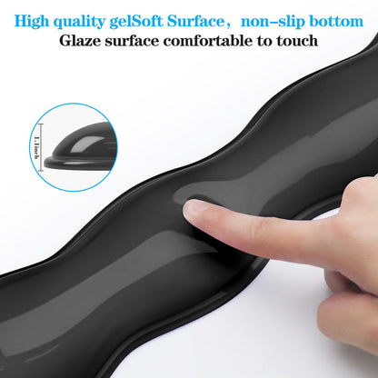 ABRONDA Gel Wrist Rest for Keyboard and Mouse, Wrist Rest for Keyboard, Mouse Wrist Support, Pain Relief, Cool Touch, Non-Skid, Mouse Wrist pad