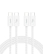 Belkin USB C to USB C 60W Braided Cable 2 Pack, 6.6ft iPhone Charger Cord